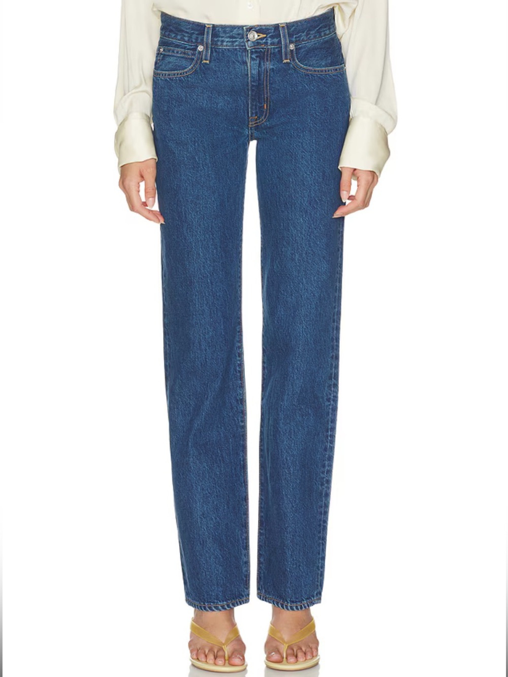 SLVRLAKE Chloe Low Rise Straight Leg Jean in LA Woman Size 28